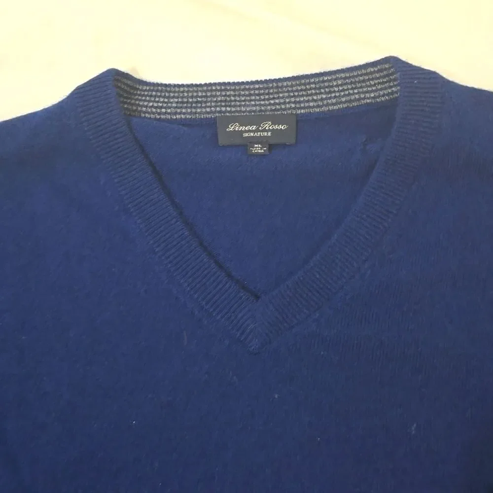 Linea Rosso men's cashmere vneck sweater size xl‎